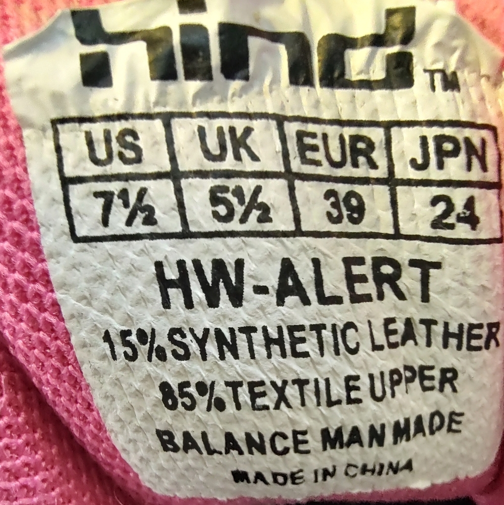 Hind athletic shoes. Navy pink trim. New. Size 7.5 - Picture 3 of 16